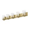 Z-Lite Beckett 5 Light Vanity, Olde Brass And Clear Seedy 492-5V-OBR